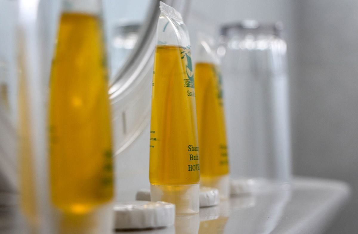 free toiletries, hair dryer, bathrobes, slippers