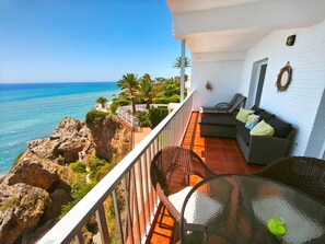 Comfort Apartment, Private Bathroom, Sea View | Balcony view - Carabeo Vista Mar (Nerja)