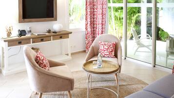 1 Schlafzimmer, hochwertige Bettwaren, Minibar, Zimmersafe