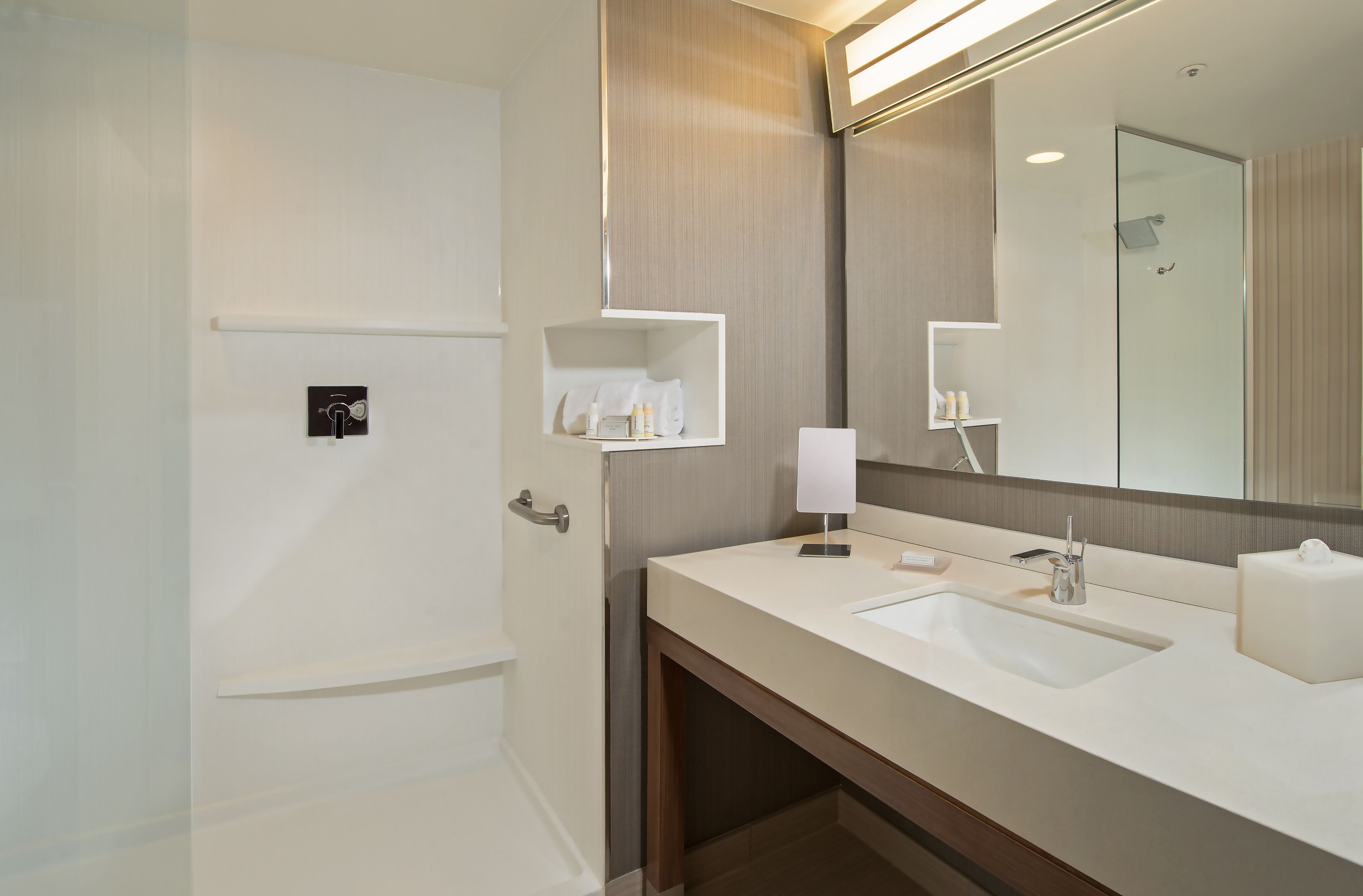 superior room, 1 king bed with sofa bed | bathroom | free toiletries, hair dryer, towels