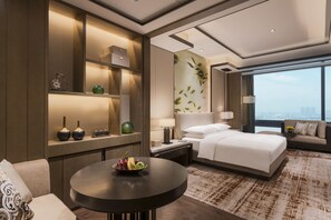 1 King Bed Executive Suite | Living room | 48-inch flat-screen TV with satellite channels, TV - Hyatt Regency Fuzhou Cangshan (Fuzhou)