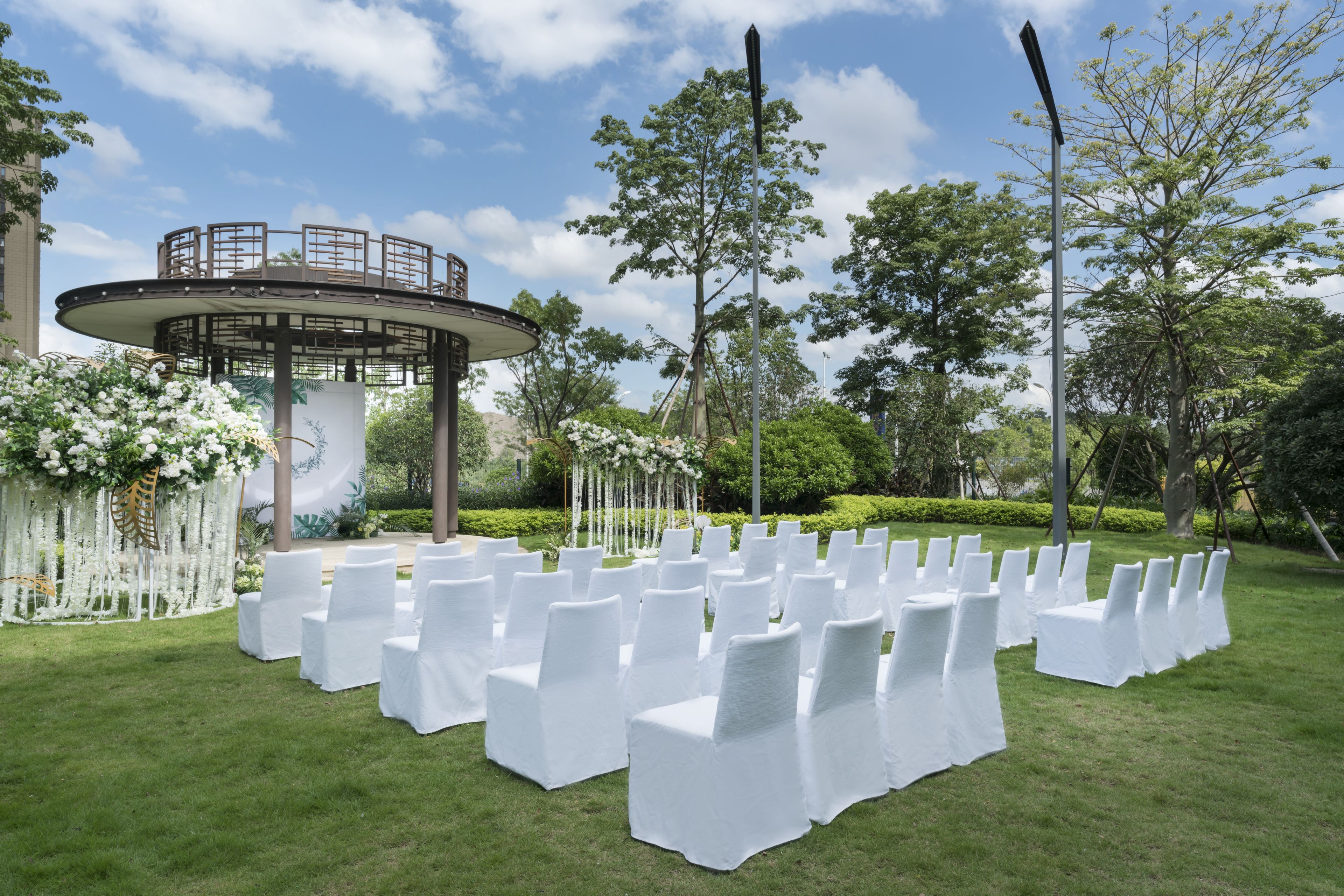 outdoor wedding area