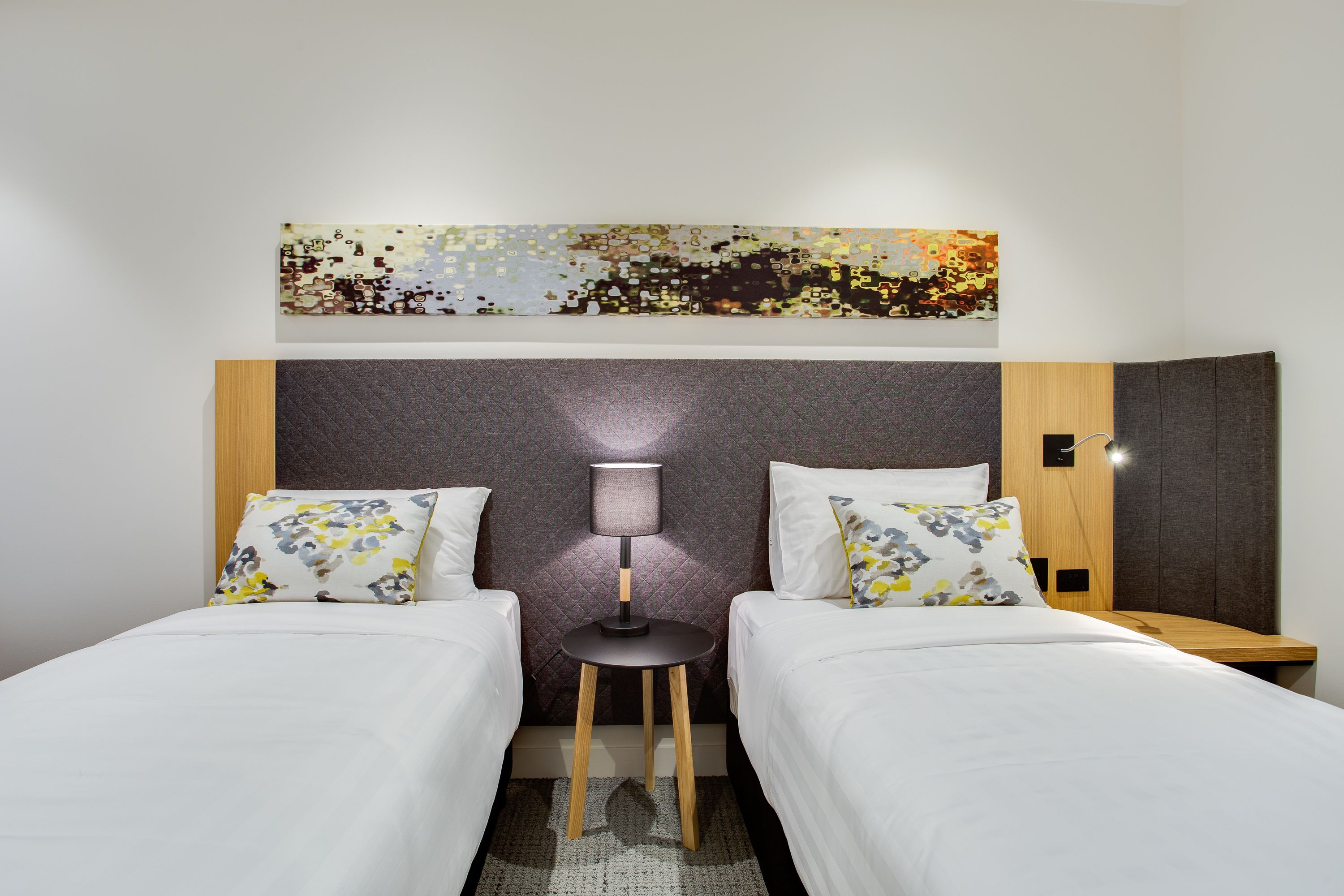 premium bedding, down duvets, pillow-top beds, desk