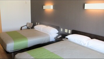 Desk, free WiFi, bed sheets