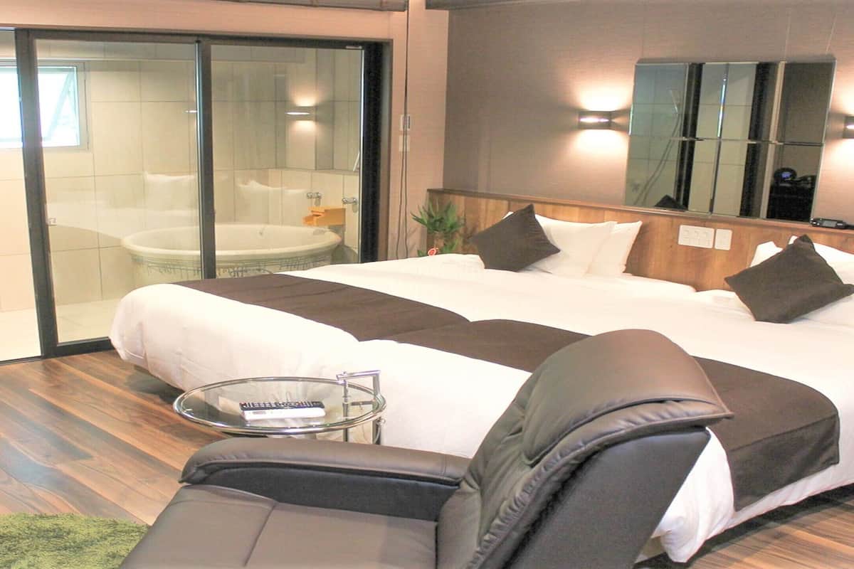 Habitación Deluxe con 2 camas individuales, fumadores (Open air bath) | Ropa de cama de alta calidad, wifi gratis, ropa de cama