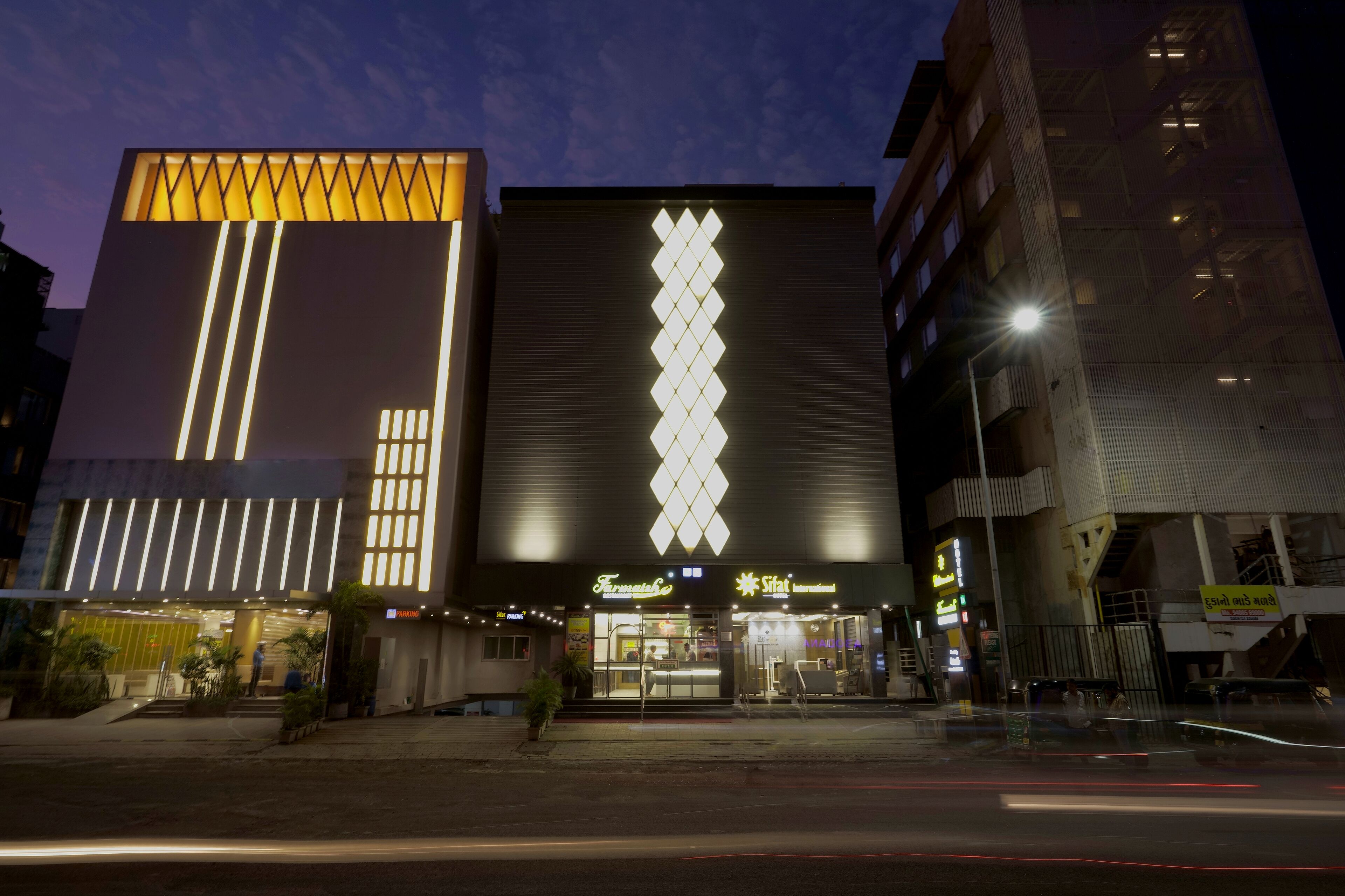 front of property – evening/night