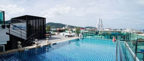 Outdoor pool, a rooftop pool