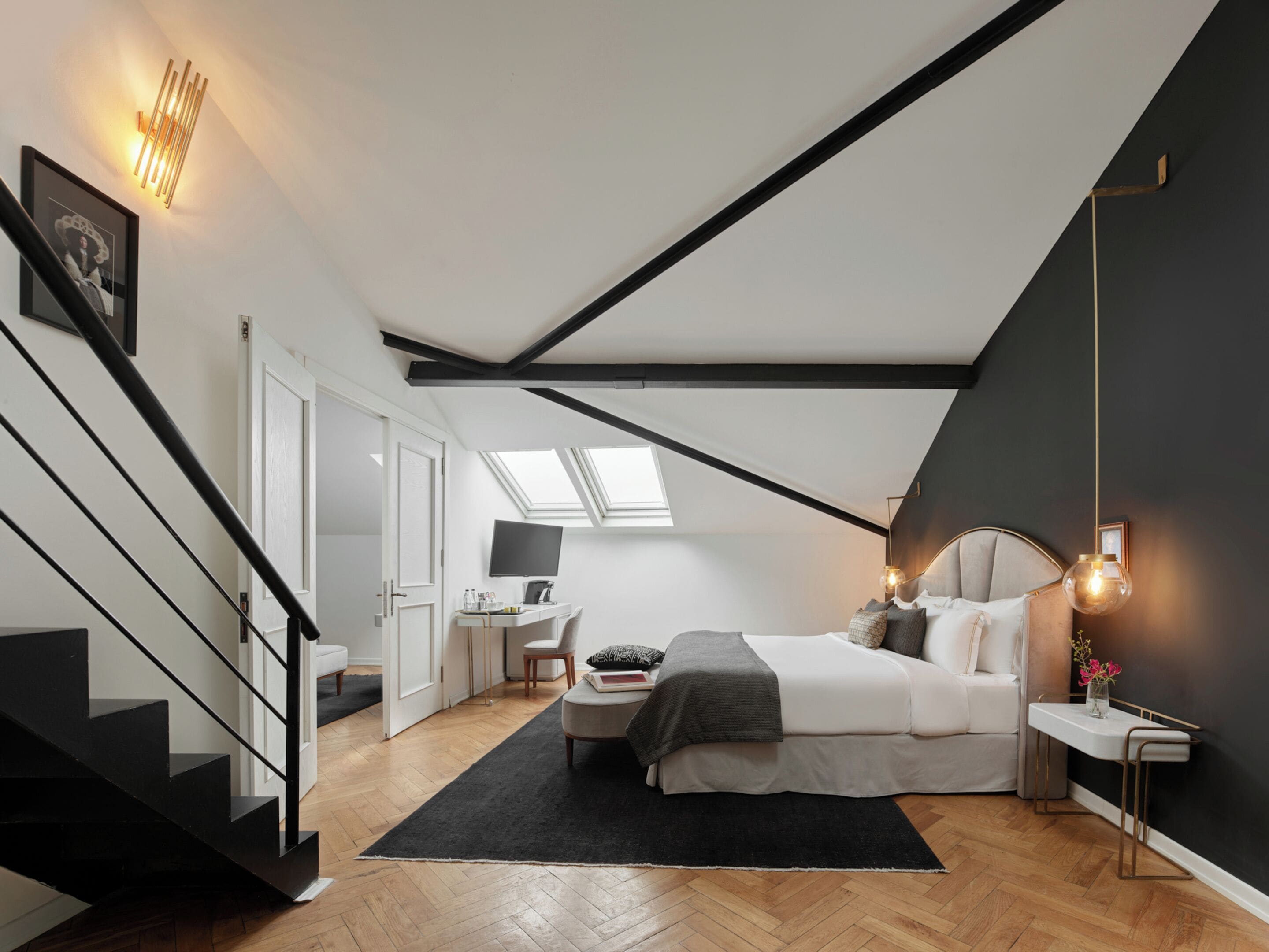 duplex connection family room | premium bedding, down duvets, pillow-top beds, minibar