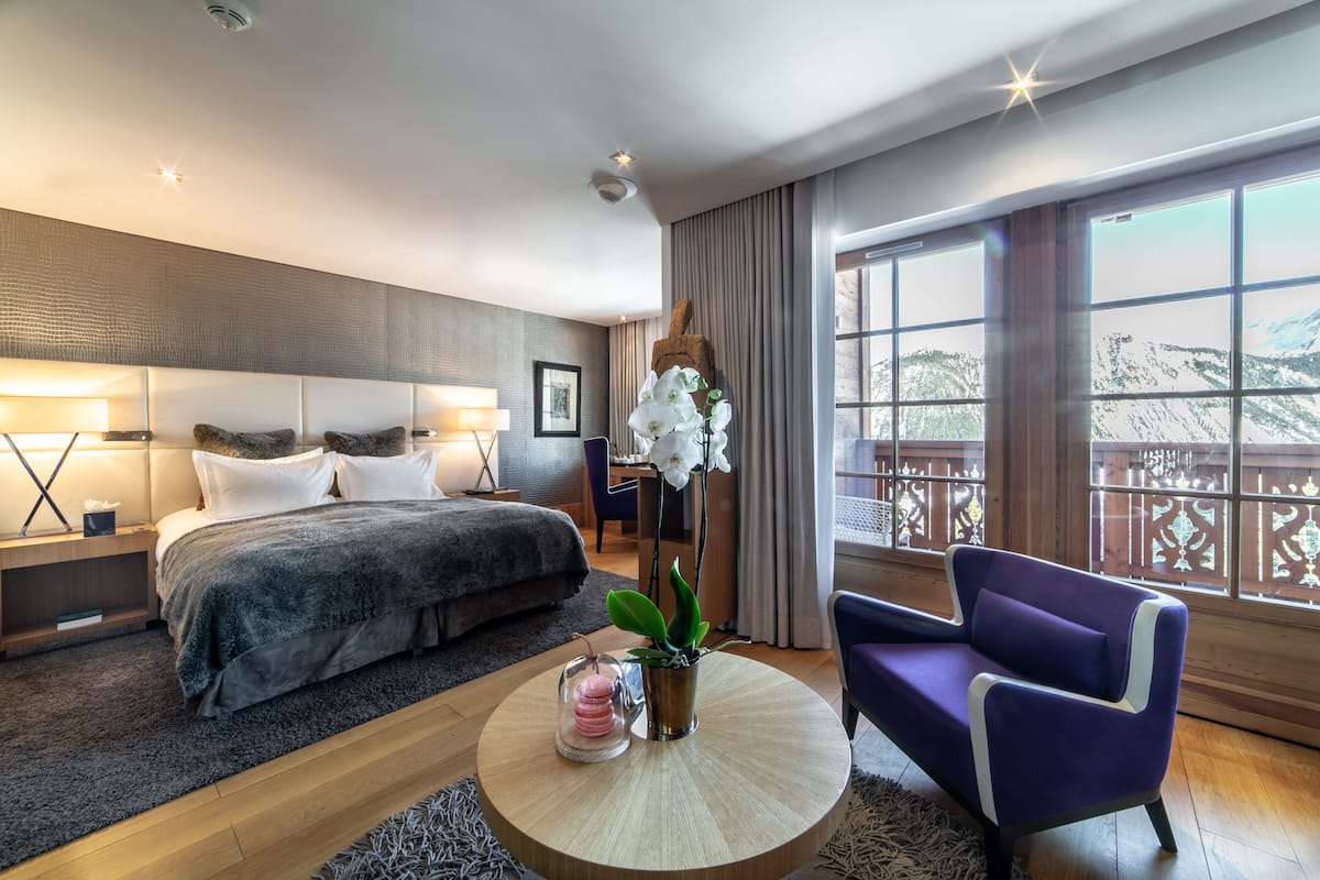 1 bilik tidur, peralatan tempat tidur premium, bar mini