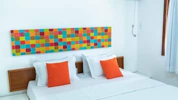 1 bedroom, desk, blackout curtains, iron/ironing board