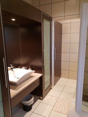 Superior Twin Room | Bathroom sink - Oasis Shanti Backpackers (Oudtshoorn)