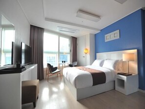 Blackout curtains, soundproofing, rollaway beds, free WiFi