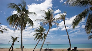 On the beach, sun loungers, beach umbrellas, beach towels - Bangsak Merlin Resort (Takua Pa)