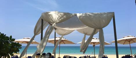 Outdoor banquet area