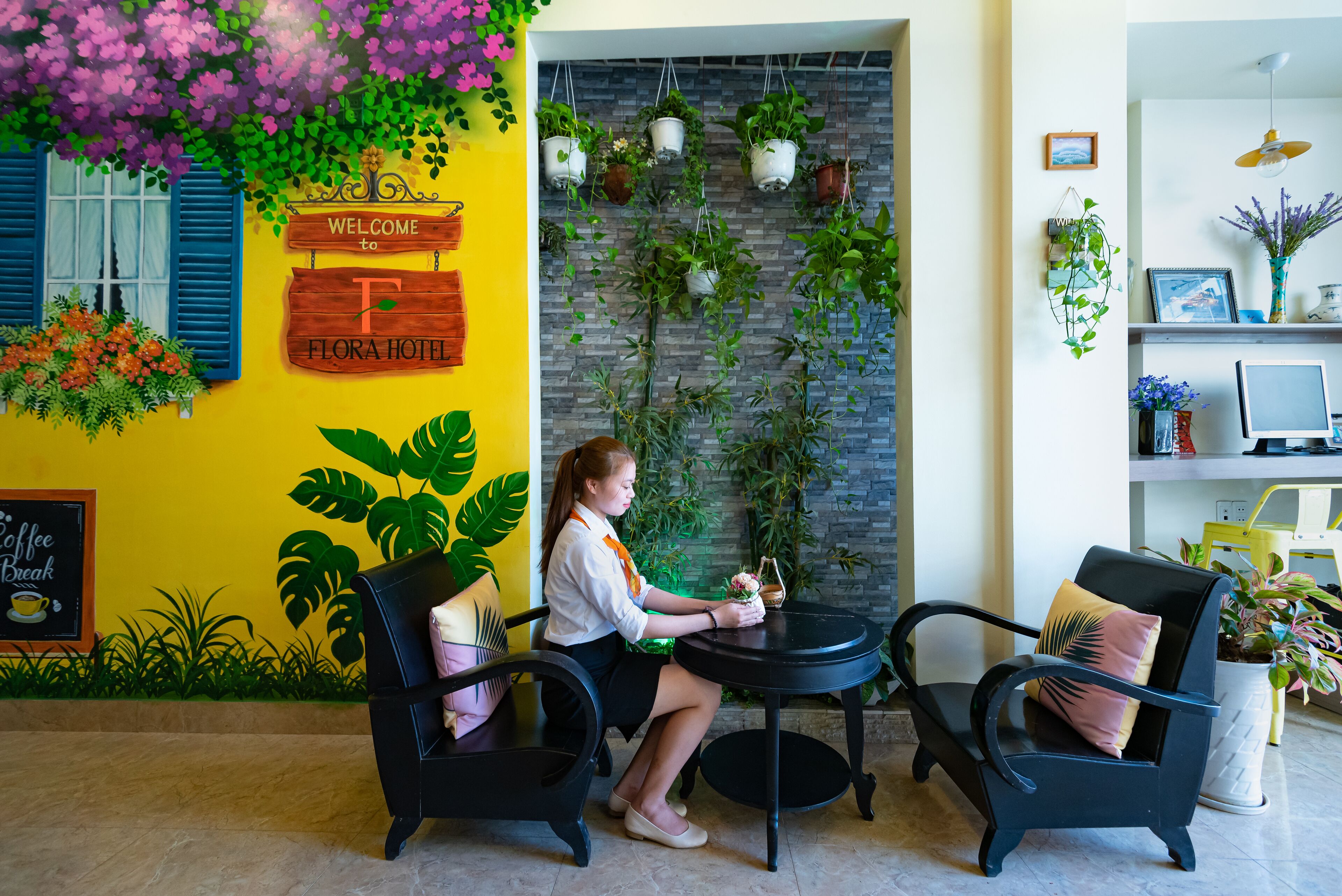 Sala de estar en el lobby