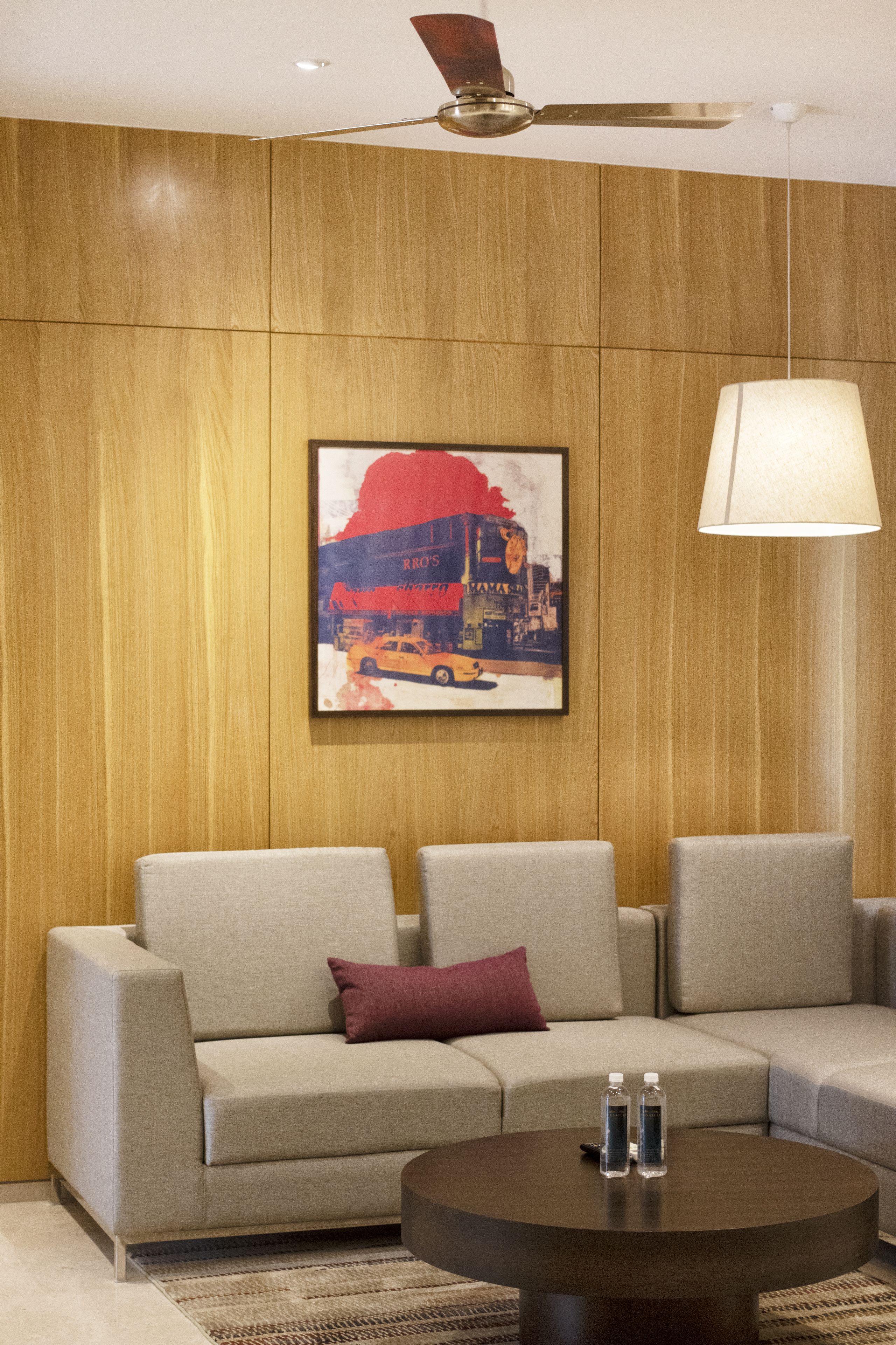 signature 4 bhk villa | living room | 40-inch led tv with cable channels, tv, fireplace