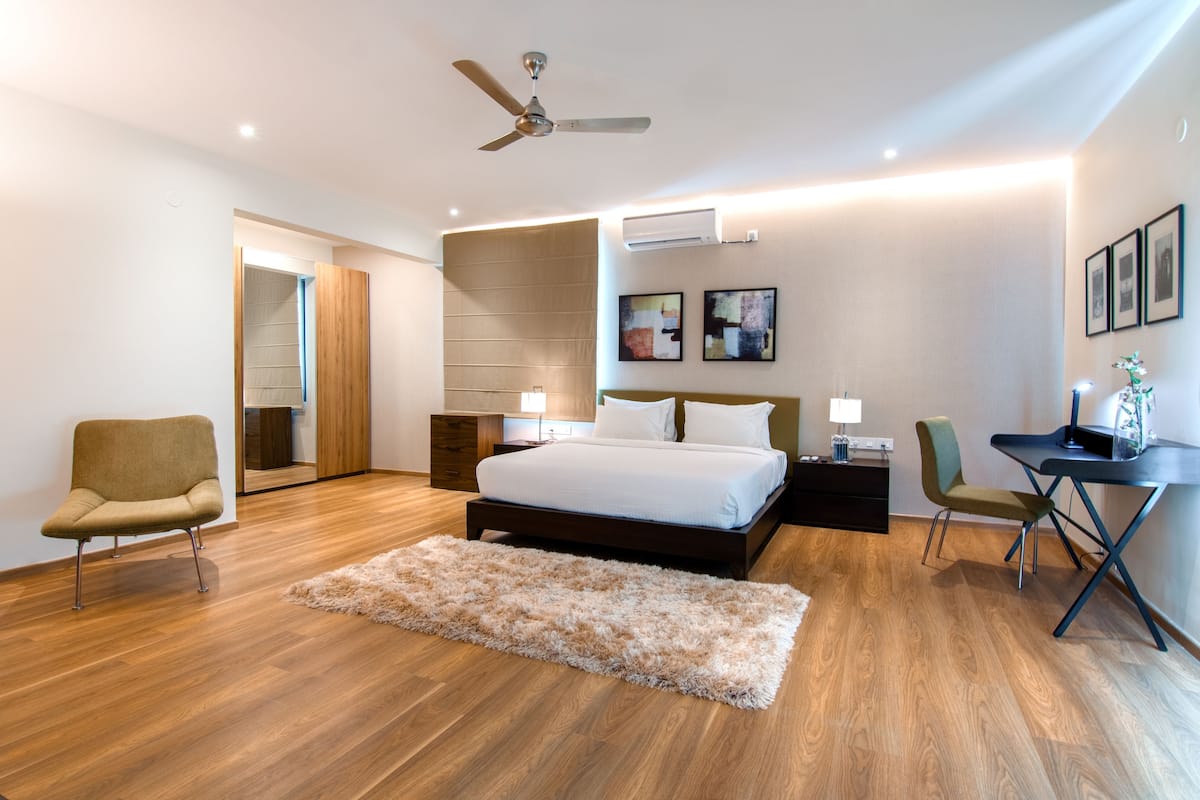 signature 3 bhk villa | premium bedding, memory-foam beds, minibar, in-room safe