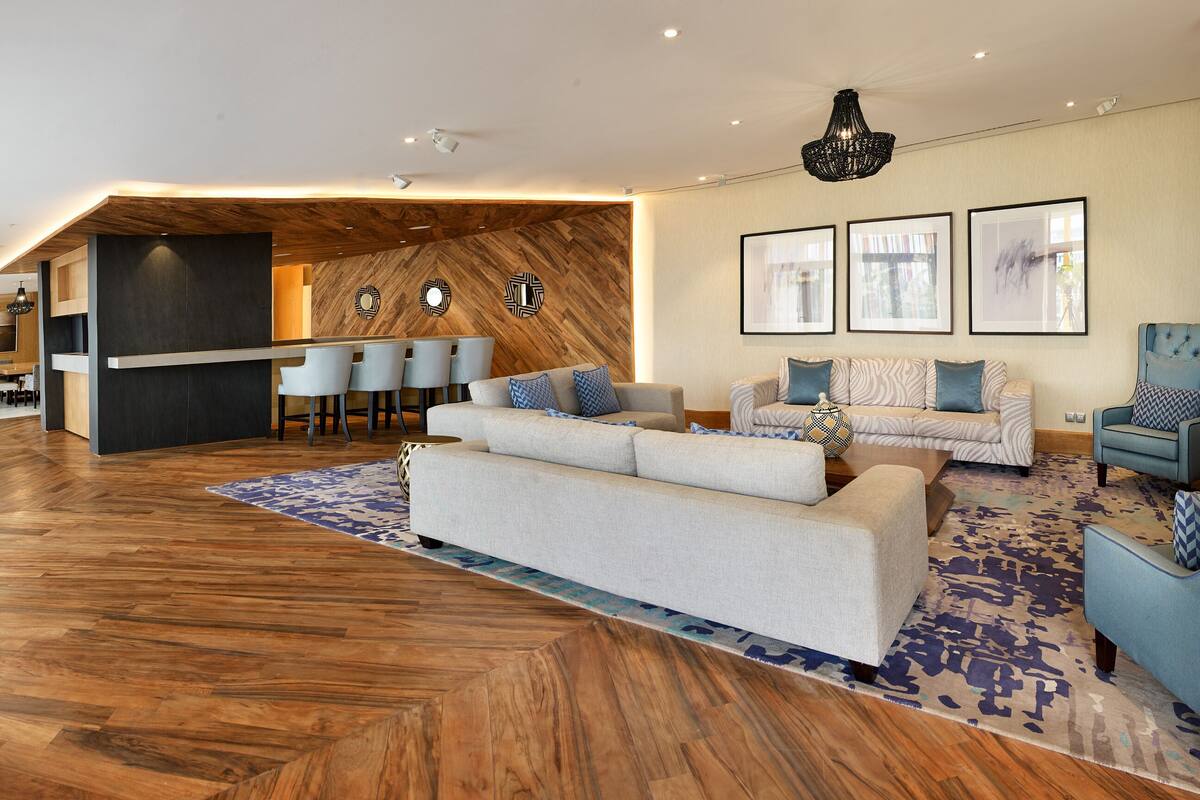 royal suite, 2 bedrooms, terrace (lounge access) | living area | flat-screen tv