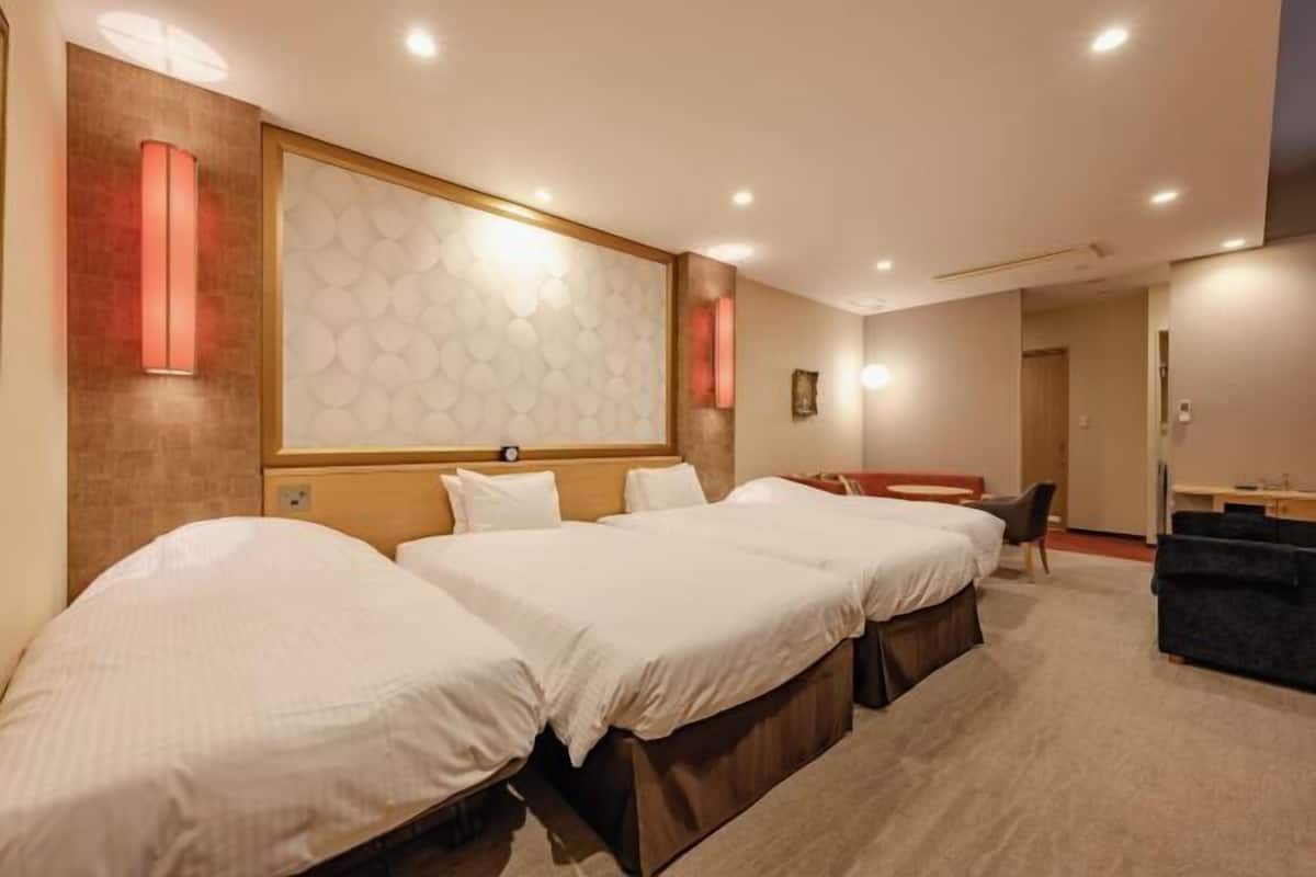 Down comforters, in-room safe, blackout drapes, free WiFi