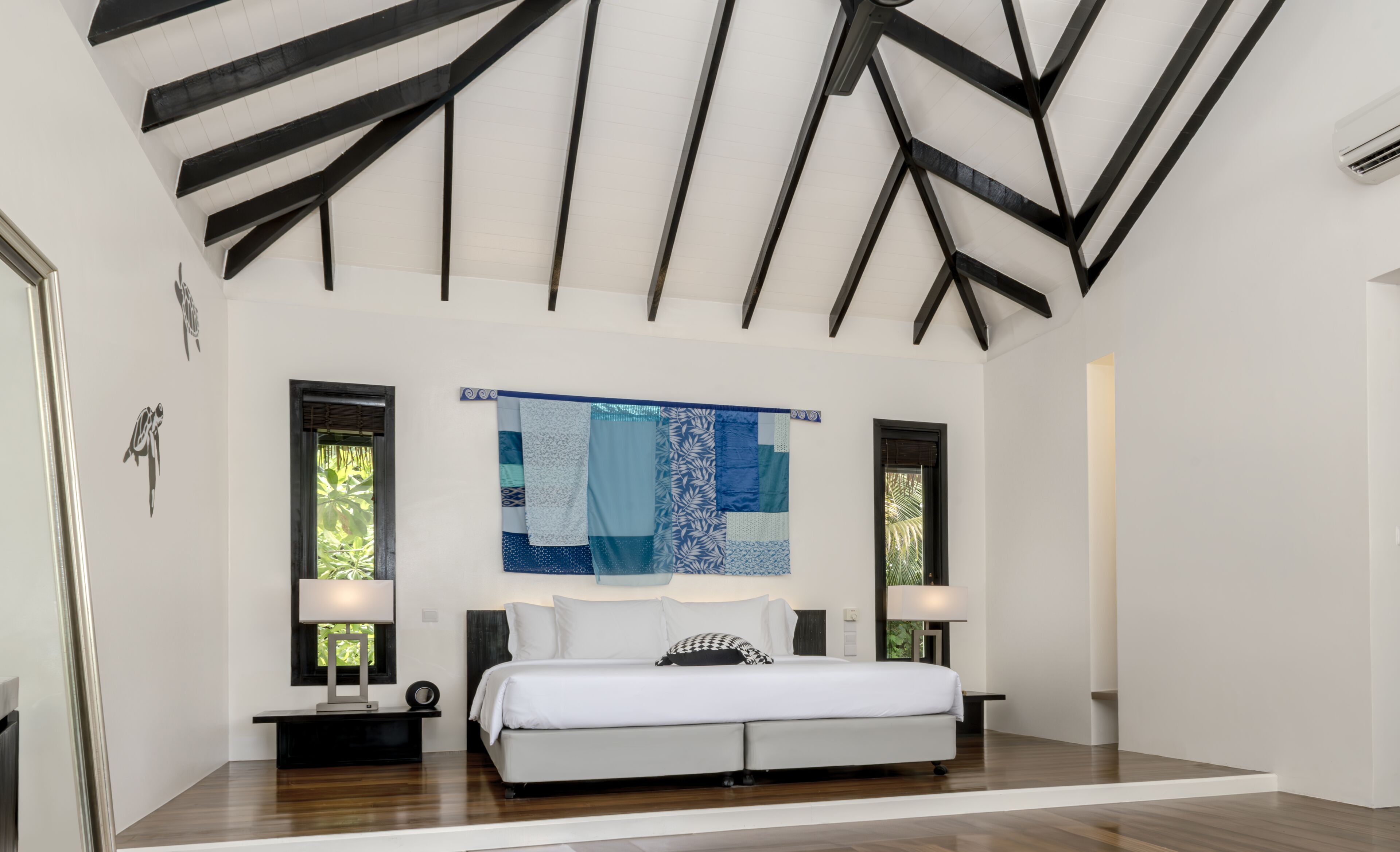 beach villa with private pool & sunset | premium bedding, minibar, in-room safe, desk