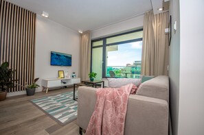 Deluxe Apartment, 1 Bedroom (Wawel Castle View) | Living area - InPoint Centrum Apartments between Market Square and Jewish Quarter (Kraków)