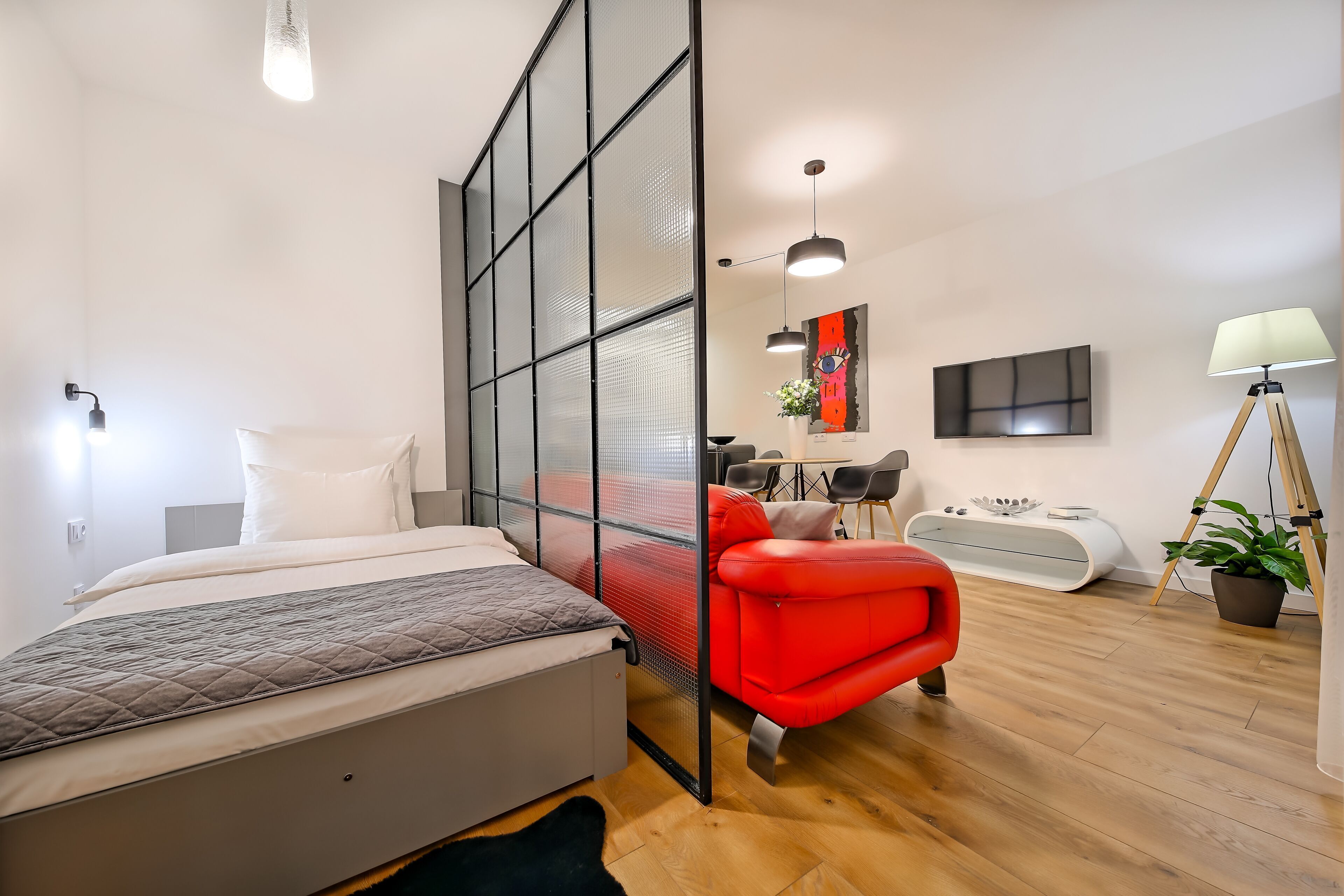 Premium bedding, individually decorated, individually furnished