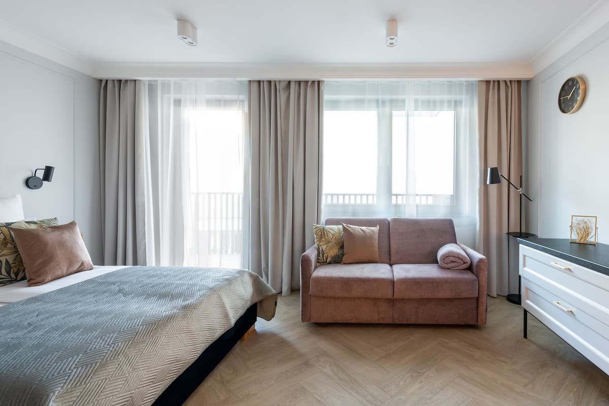 1 chambre, literie de qualité supérieure, décoration personnalisée
