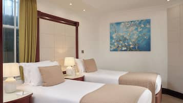 Kahden hengen club-huone (yksi tai kaksi sänkyä) | Egyptinpuuvillaiset lakanat, memory foam -patjalliset sängyt