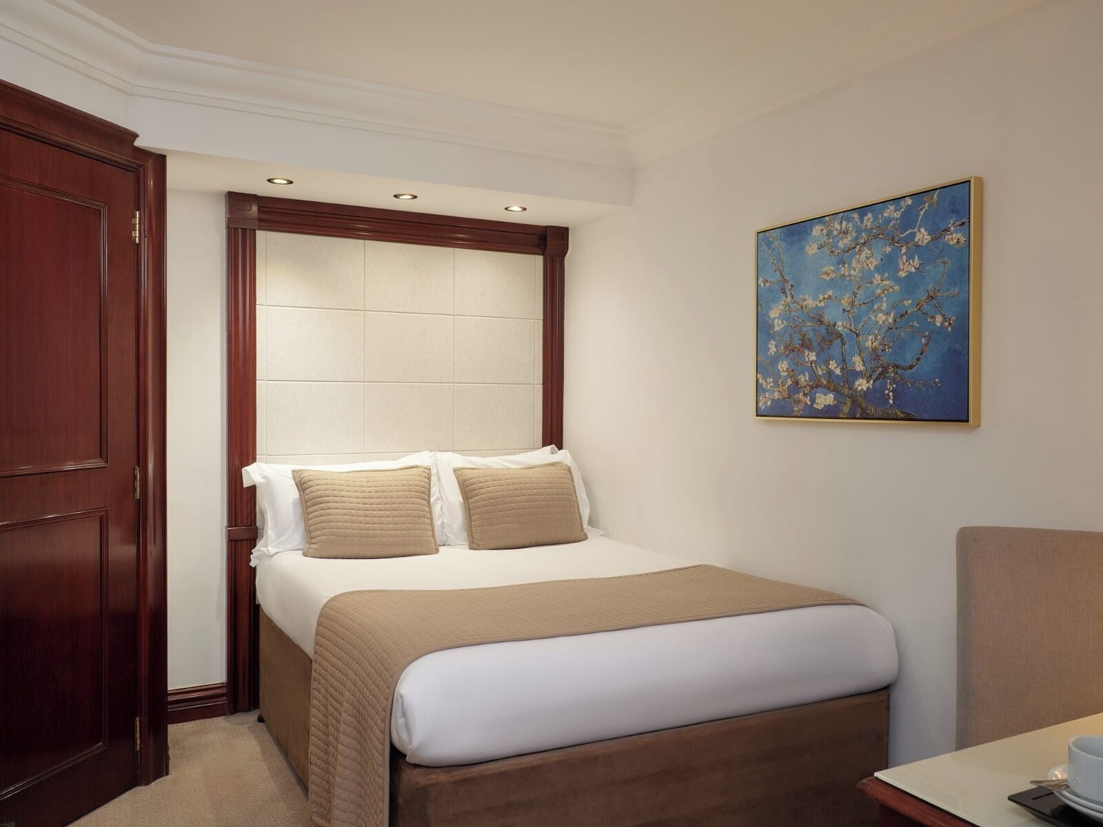 Basement Small Double Room | Egyptian cotton sheets, memory foam beds, in-room safe, desk