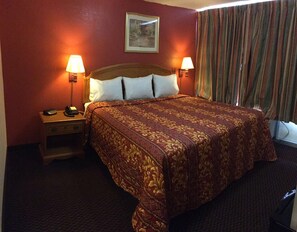 Desk, free WiFi, bed sheets