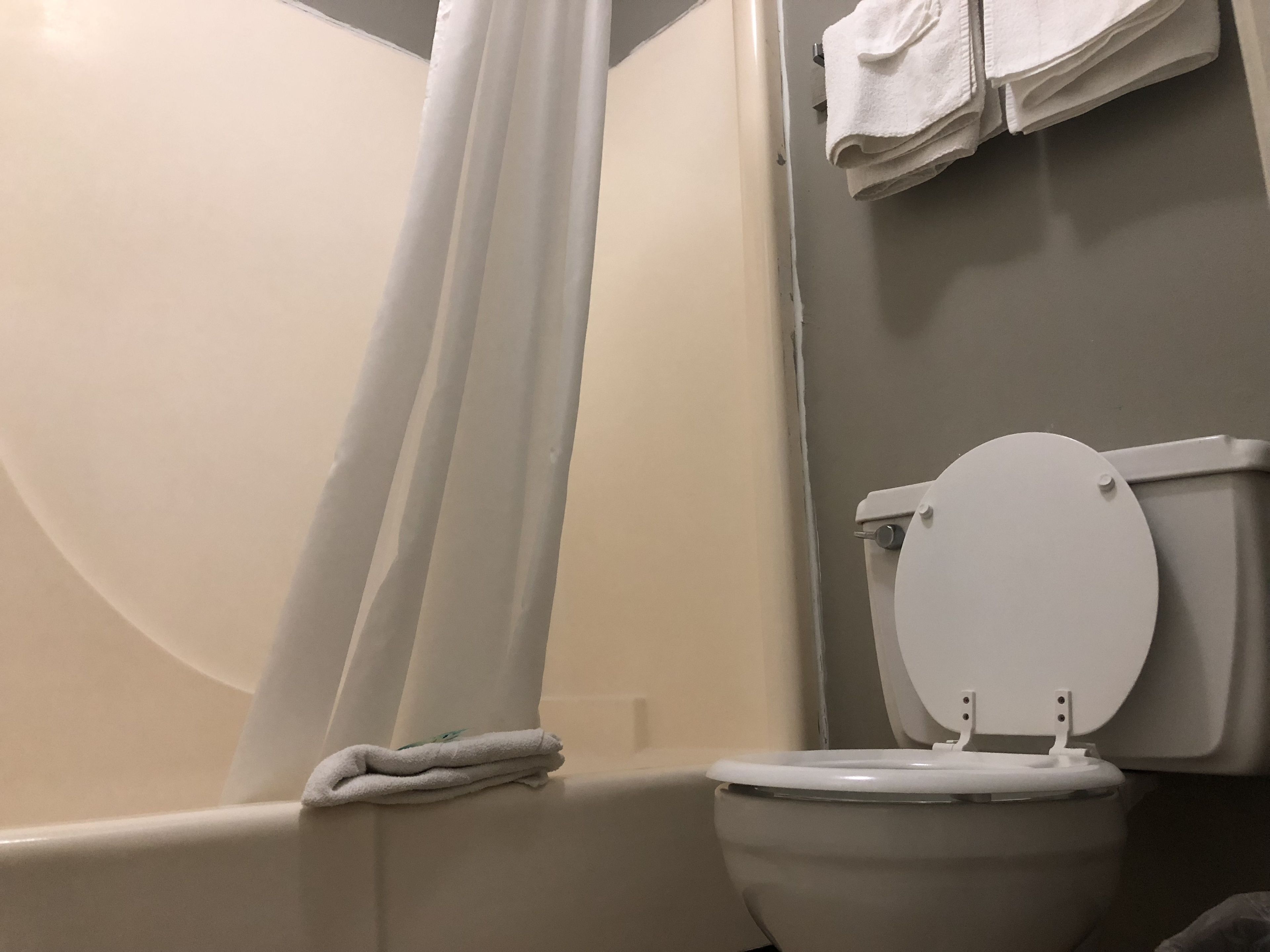 free toiletries, hair dryer, towels