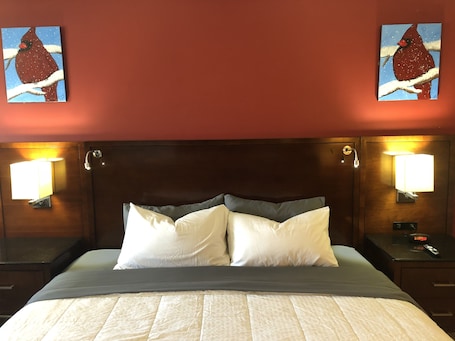 Deluxe Suite, 1 King Bed, Refrigerator & Microwave | Desk, iron/ironing board, free WiFi, bed sheets