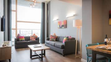 Appartement, 2 chambres | Coin séjour | Télévision