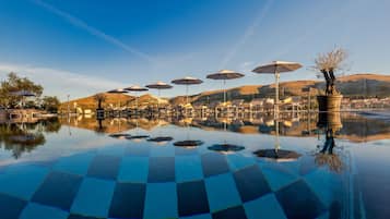 Indoor pool, seasonal outdoor pool, free cabanas, pool umbrellas