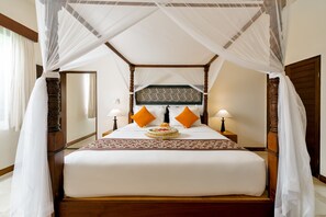 Villa, 1 camera da letto, vista giardino | Biancheria da letto di alta qualità, minibar, una cassaforte in camera