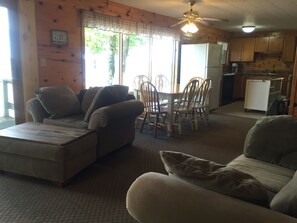 Cabin, 3 Bedrooms (Trails End) | Living room | TV, DVD player - Cabin O' Pines (Orr)