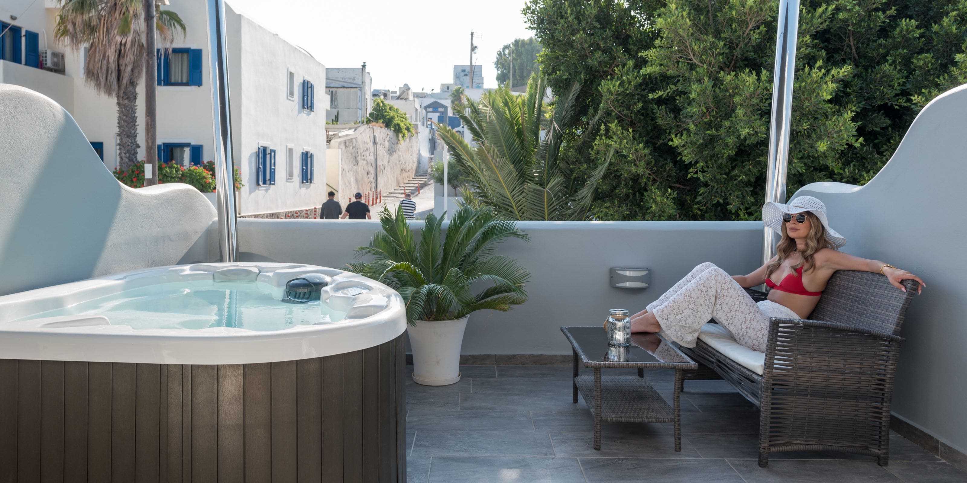 standard room, hot tub | view from room