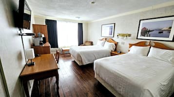 Standard Double Room, 2 Double Beds | Premium bedding, Select Comfort beds, desk, iron/ironing board