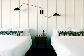 Standard Two Queen | Premium bedding, blackout drapes, free WiFi, bed sheets - The Amigo Motor Lodge (Salida)