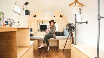 Diana Airstream | 1 bedroom, premium bedding, blackout drapes, free WiFi