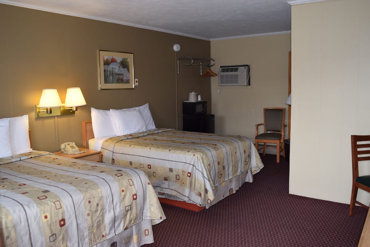 Desk, blackout drapes, iron/ironing board, WiFi (free)