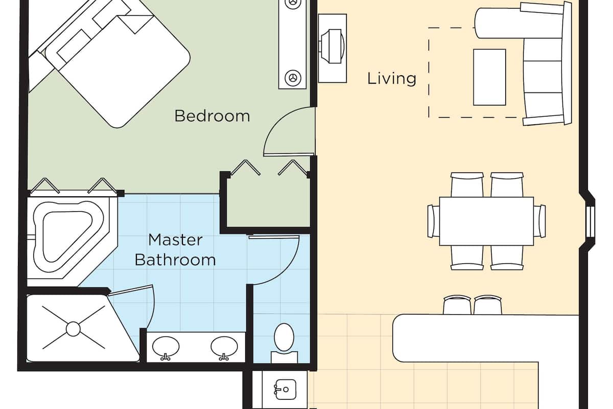 Standard-huoneisto, 1 makuuhuone | Tallelokero huoneessa, silitysrauta/-lauta, ilmainen Wi-Fi