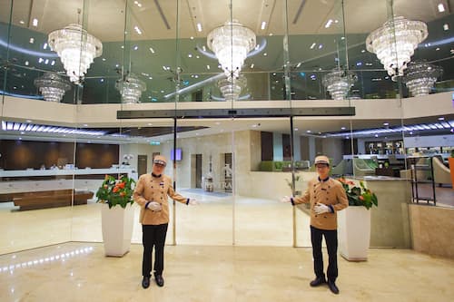 Interior entrance