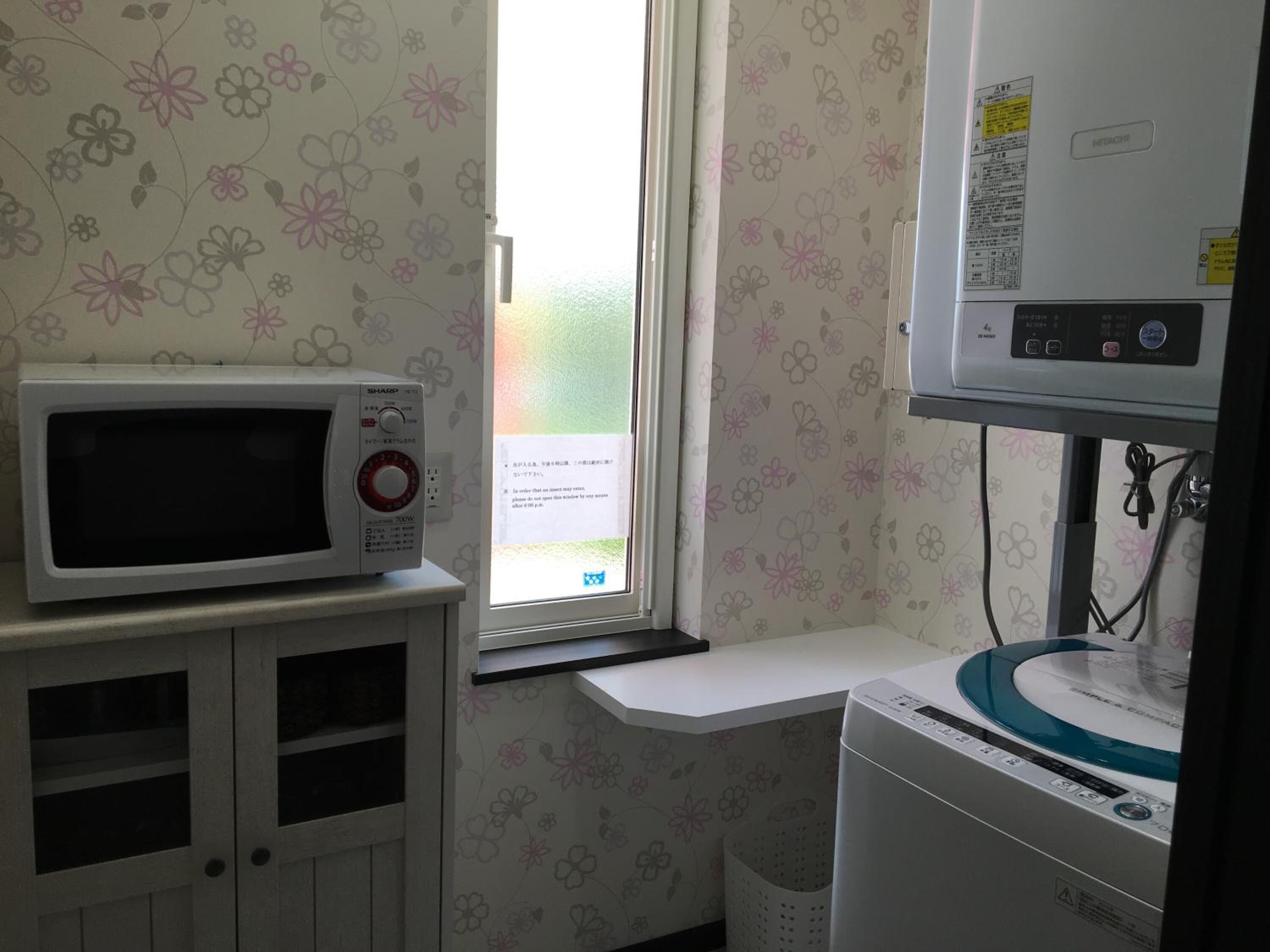 fridge, electric kettle