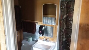 Room, 1 King Bed | Bathroom | Free toiletries, towels - Headwaters Motel (Warsaw)