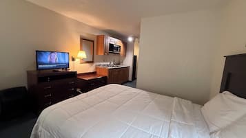 Desk, blackout curtains, iron/ironing board, free WiFi