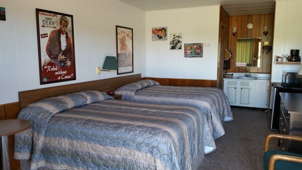 Room, 2 Double Beds | Mini fridge