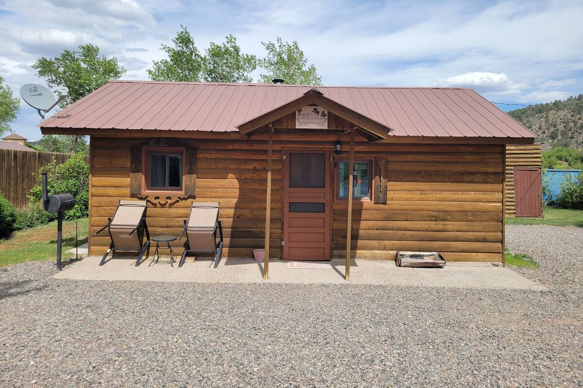 Chalet rustique, 1 grand lit | Terrasse/patio