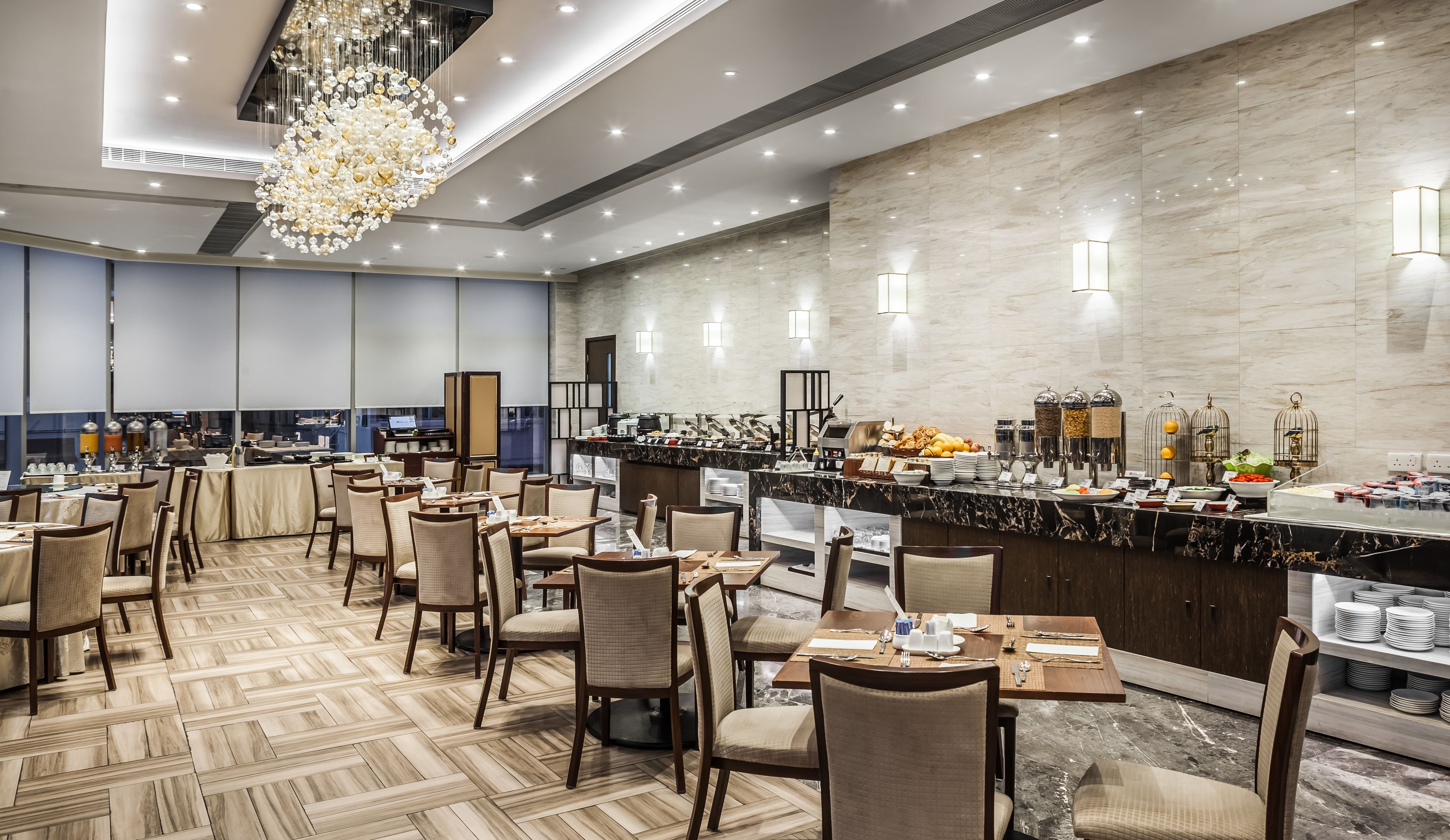 Tägliches Frühstücksbuffet (218 HKD pro Person)