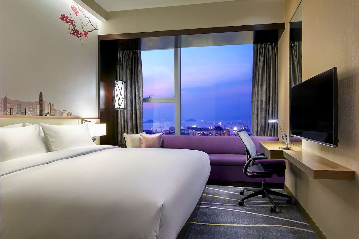 Chambre Deluxe, 1 trĂšs grand lit, vue port